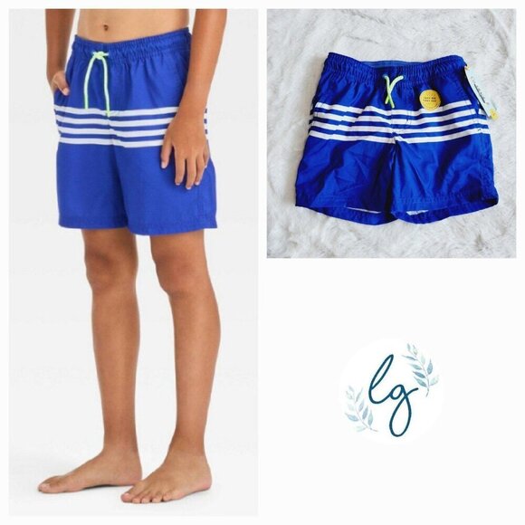 Cat & Jack Other - Cat & Jack Boys' Striped Swim Shorts 4KIDD-AH